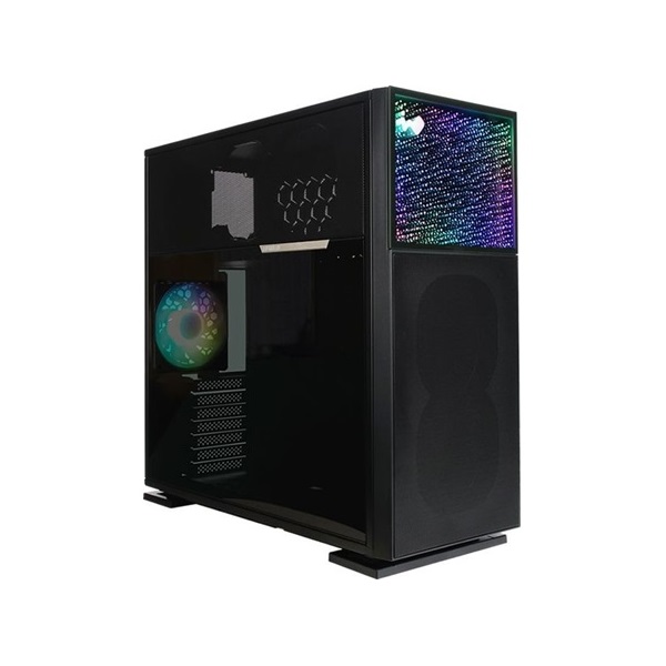 InWin N515 táp nélküli ablakos Mid Tower számítógépház fekete