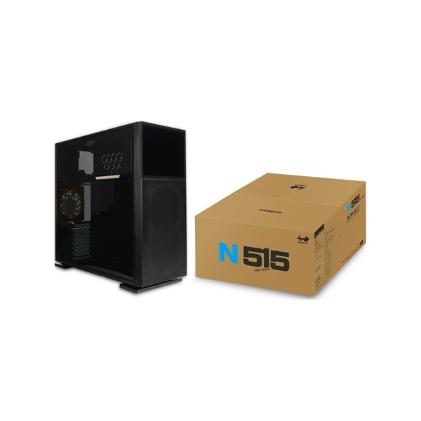 InWin N515 táp nélküli ablakos Mid Tower számítógépház fekete