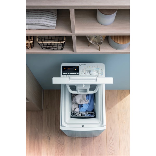 Indesit BTW B7220P EU/N fehér, felültöltős, max.1150ford., 7 kg, mosógép (Újszerű)