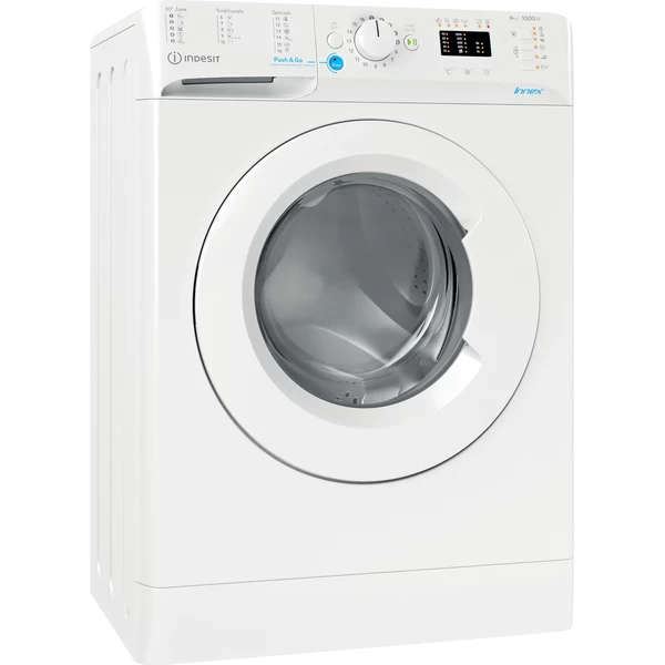 Indesit BWSA 61051 W EU N fehér, elöltöltős, max.1000ford., 6 kg, mosógép