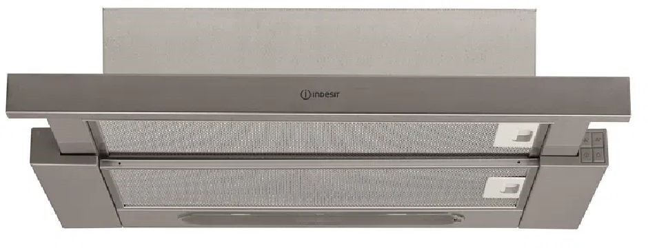 Indesit H 461 IX.1/1 ezüst, beépíthető, kihúzható, méret:59,8 cm, teleszkópos, zajszint:62 dB, páraelszívó