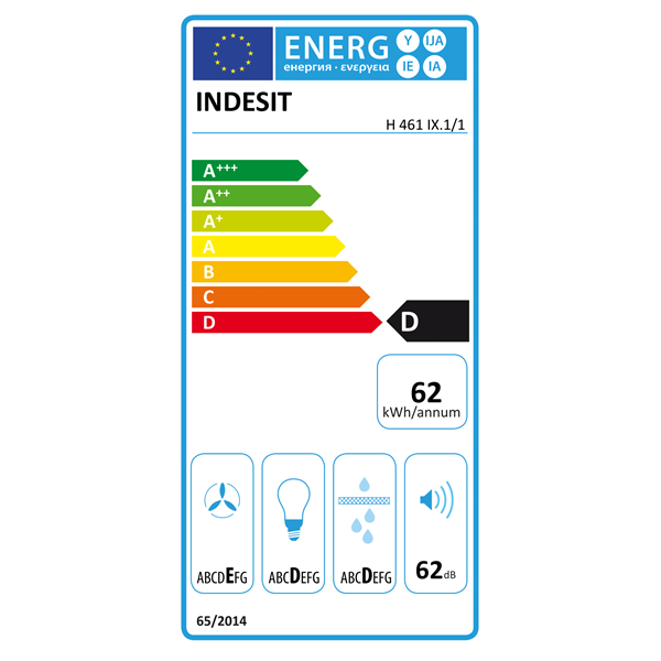 Indesit H 461 IX.1/1 beépíthető páraleszívó