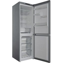 Indesit INFC8 TI21X inox, alulfagyasztós, Hűtő:231L, Fagyasztó:104L, Total No frost hűtőszekrény (Használt - A)