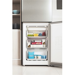 Indesit INFC8 TI21X inox alulfagyasztós hűtőszekrény (Használt - B)