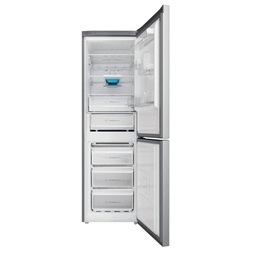 Indesit INFC8 TT33X inox, alulfagyasztós, Hűtő:231L, Fagyasztó:104L, Total No frost hűtőszekrény (Újszerű)