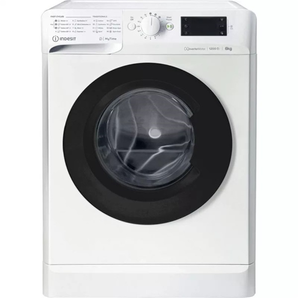 Indesit MTWSE 61294 WK EE fehér, elöltöltős, keskeny, max.1200ford., 6 kg, mosógép (Újszerű)