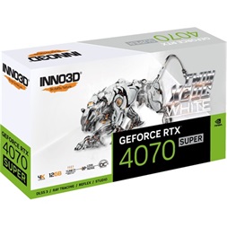 Inno3D GeForce RTX 4070 SUPER Twin X2 White OC nVidia 12GB GDDR6X 192bit PCIe videókártya