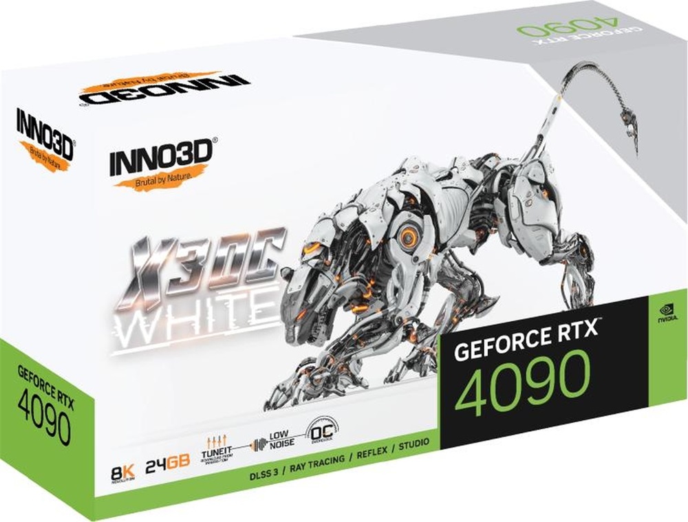 Inno3D GeForce RTX 4090 X3 White OC 24GB GDDR6X 384-bit grafikus kártya