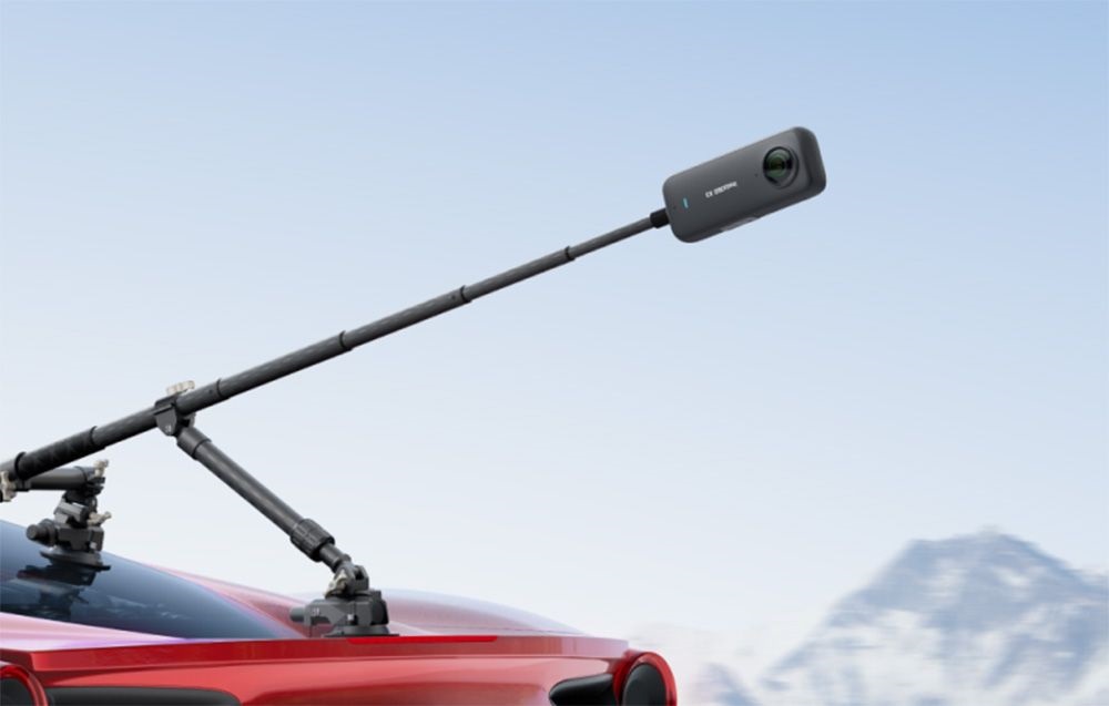 Insta360 dupla tapadókorongos fekete autós tartó