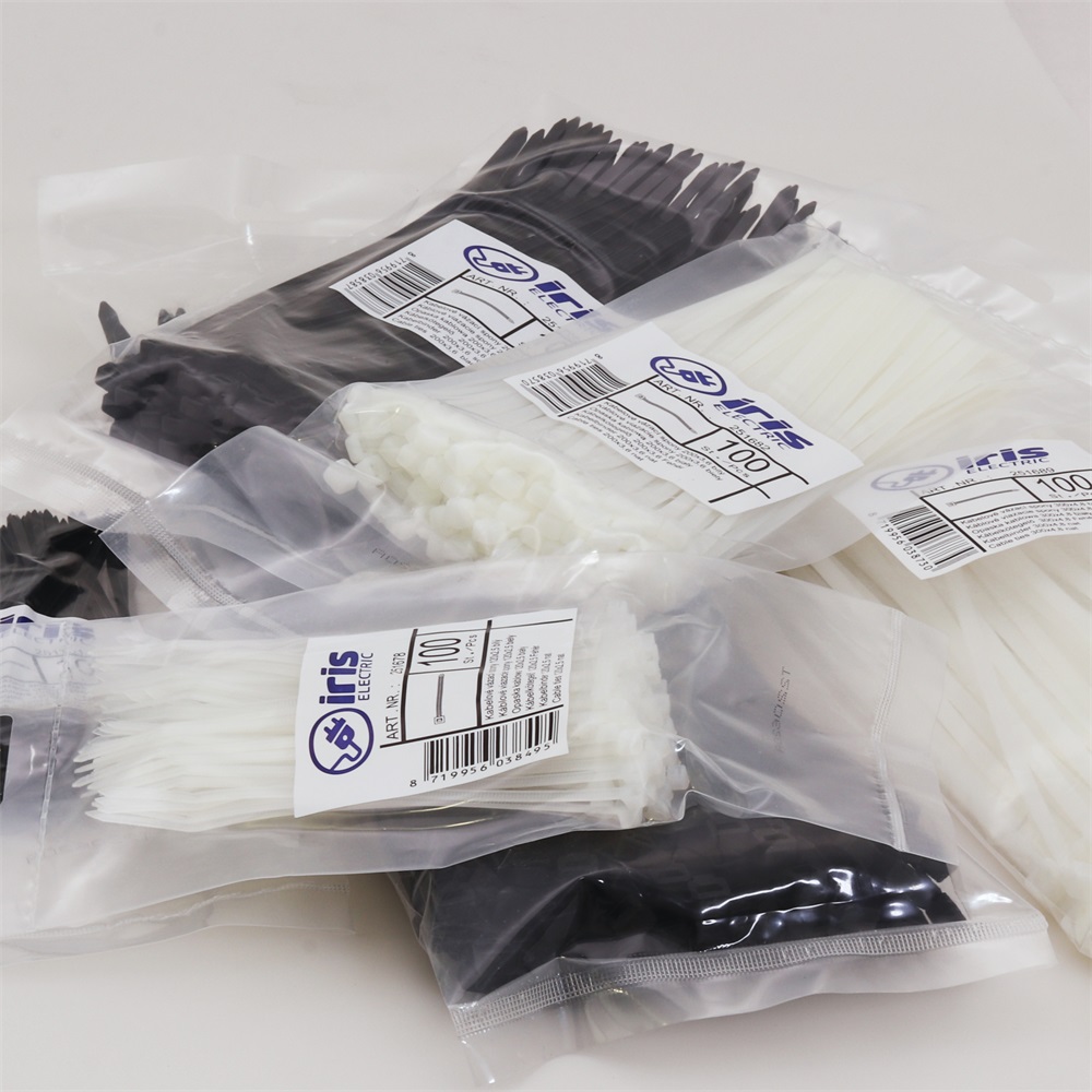 Iris Electric 100 db fekete 160x2,5mm kábelkötegelő, gyorskötöző, kötegelő, UV álló
