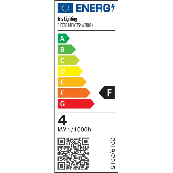 Iris Lighting Filament Candle Bulb E14 FLC35 4W/3000K/360lm gyertya LED fényforrás (Újracsomagolt)