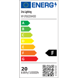 Iris Lighting JF060 integrált LED-es por-és páramentes lámpatest IP65 vibrálás mentes 20W 2000 lm 4000K