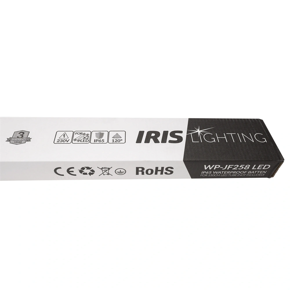 Iris Lighting JF258 T8 LED fénycsőre előkészített por- és páramentes lámpatest IP65 150cm fém békazárral (Újszerű)
