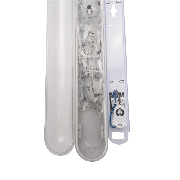Iris Lighting JF258 T8 LED fénycsőre előkészített por- és páramentes lámpatest IP65 150cm fém békazárral
