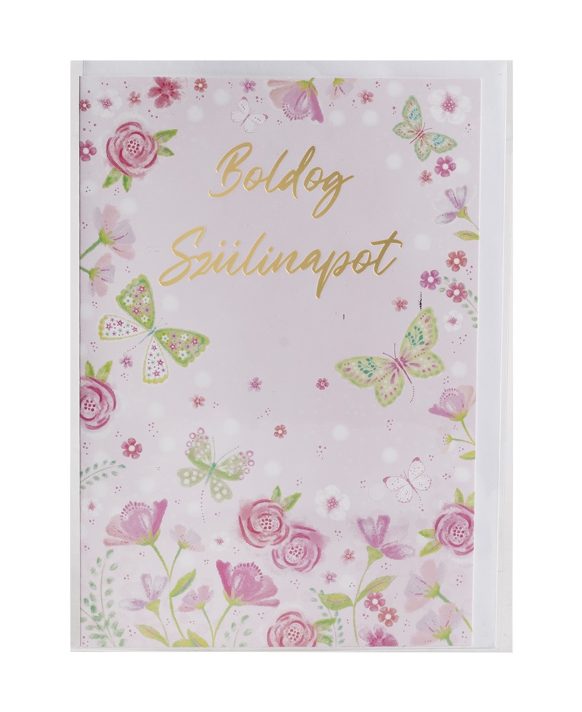 Iris boldog születésnapot képeslap rózsa 13*19 cm