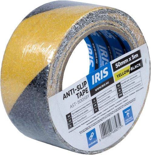 Iris fekete-sárga 50mmx5m csúszásgátló szalag