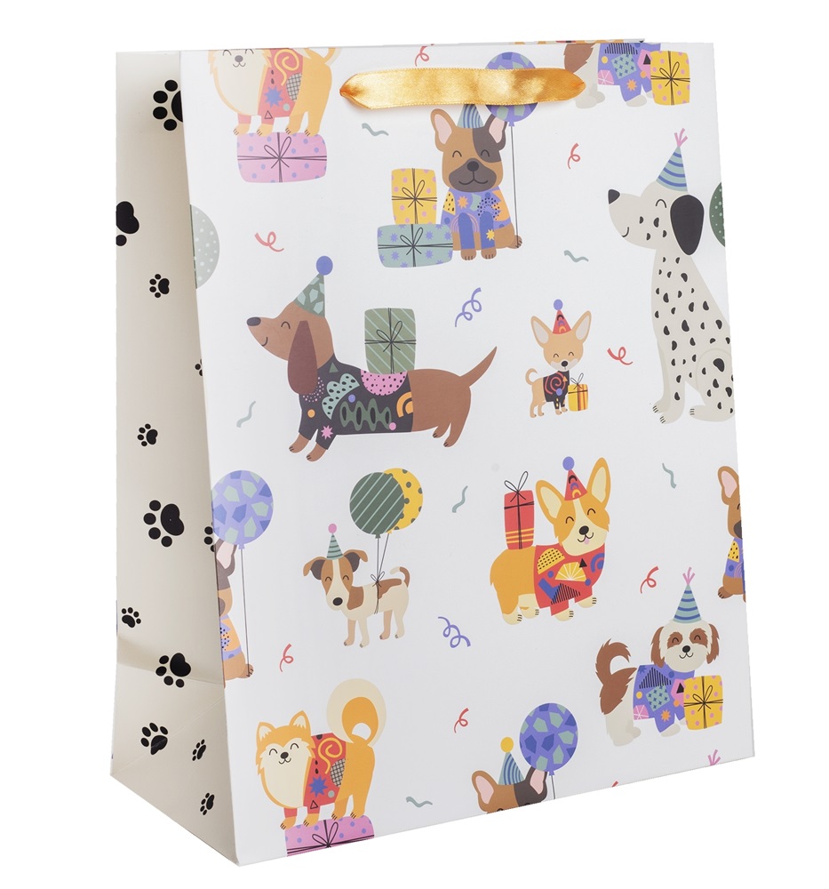 Iris kutyák partyn papírtasak matt 18*23 cm