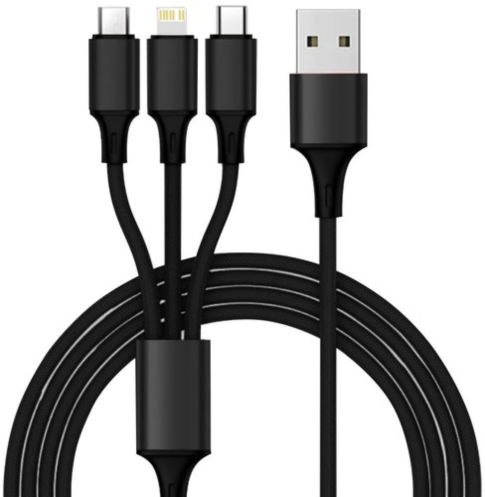 Izoxis USB autós töltő + Izoxis USB - USB Type-C/microUSB/Lightning kábel