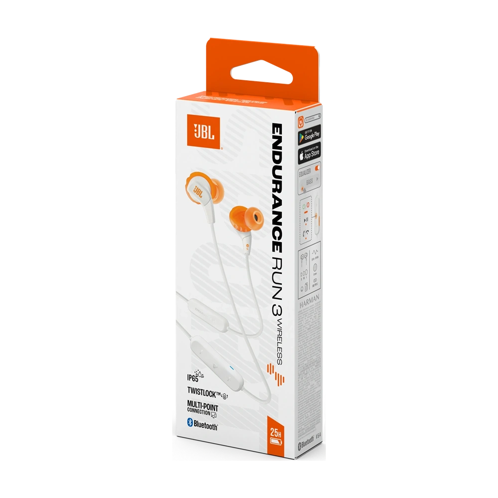 JBL Endurance Run 3 BT Bluetooth fehér sport fülhallgató