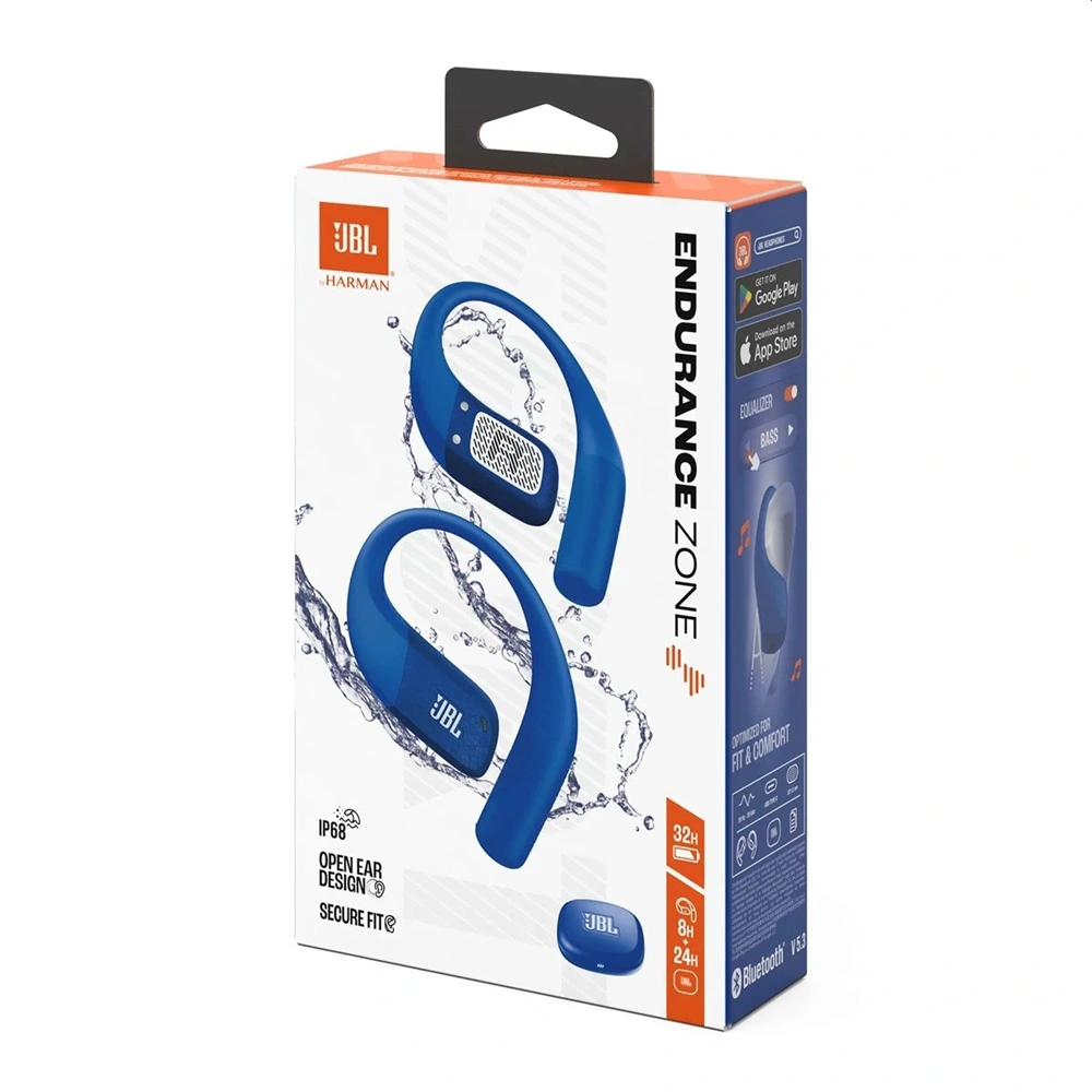 JBL Endurance Zone True Wireless Bluetooth kék sport fülhallgató