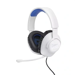 JBL Quantum 100 fehér-kék gamer headset