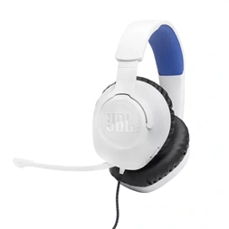 JBL Quantum 100 fehér-kék gamer headset