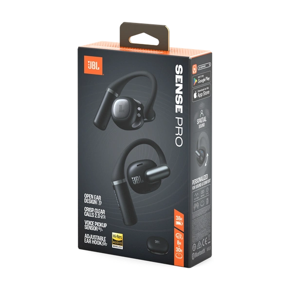 JBL Sense Pro True Wireless Bluetooth fekete Open-Ear fülhallgató