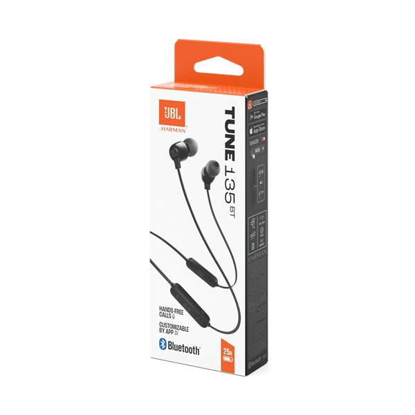 JBL T135 Bluetooth fekete fülhallgató