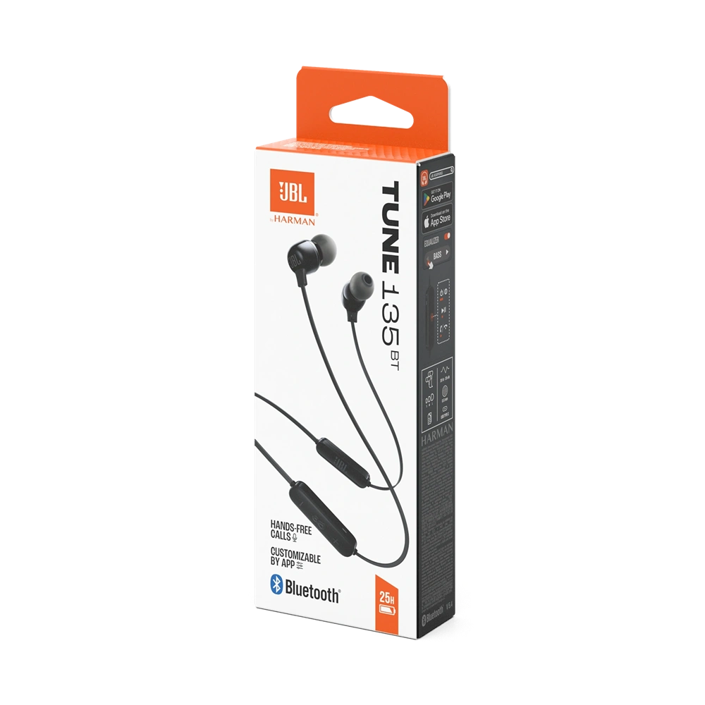 JBL T135 Bluetooth fekete fülhallgató