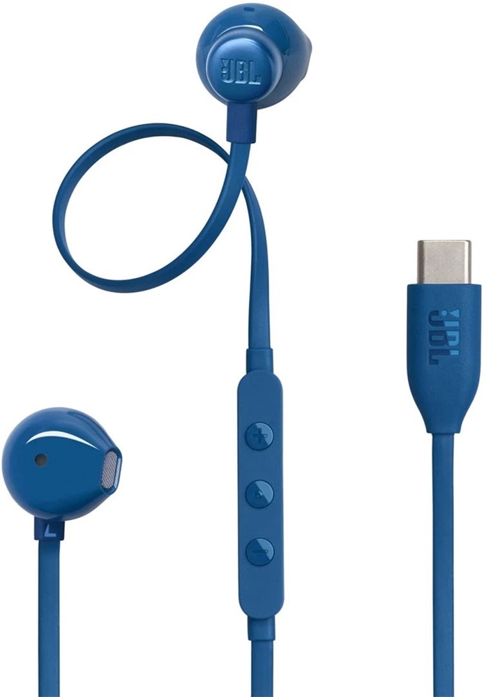 JBL T 305 C BLU vezetékes USB C mikrofonos kék fülhallgató (Újracsomagolt)