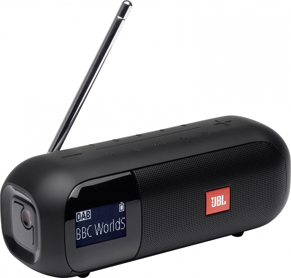 JBL Tuner2 fekete hordozható Bluetooth FM/DAB rádiós hangszóró
