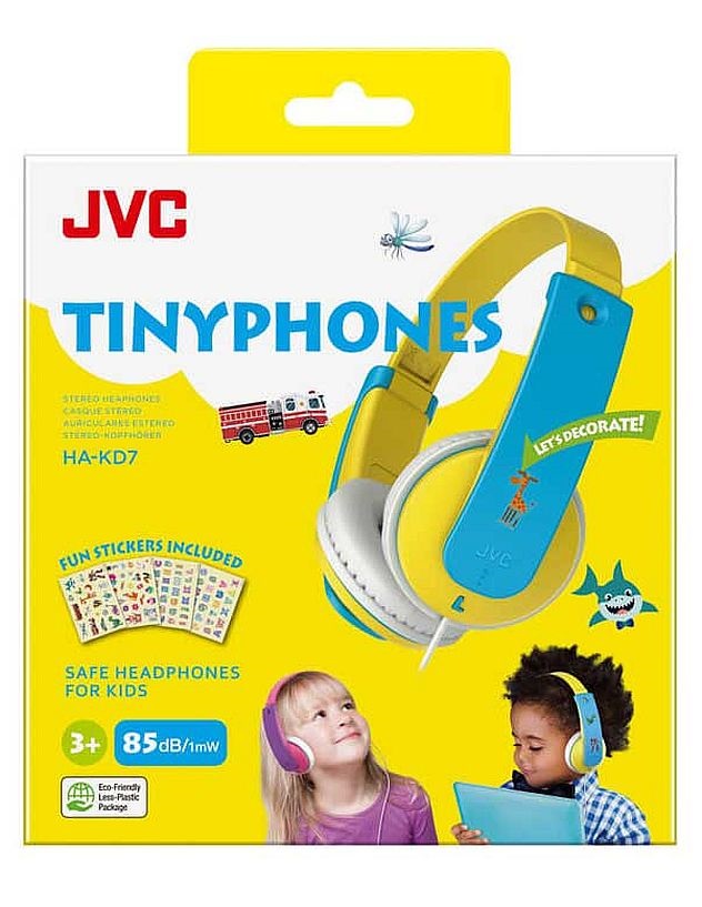 JVC HA-KD7-Y vezetékes sárga gyermek fejhallgató