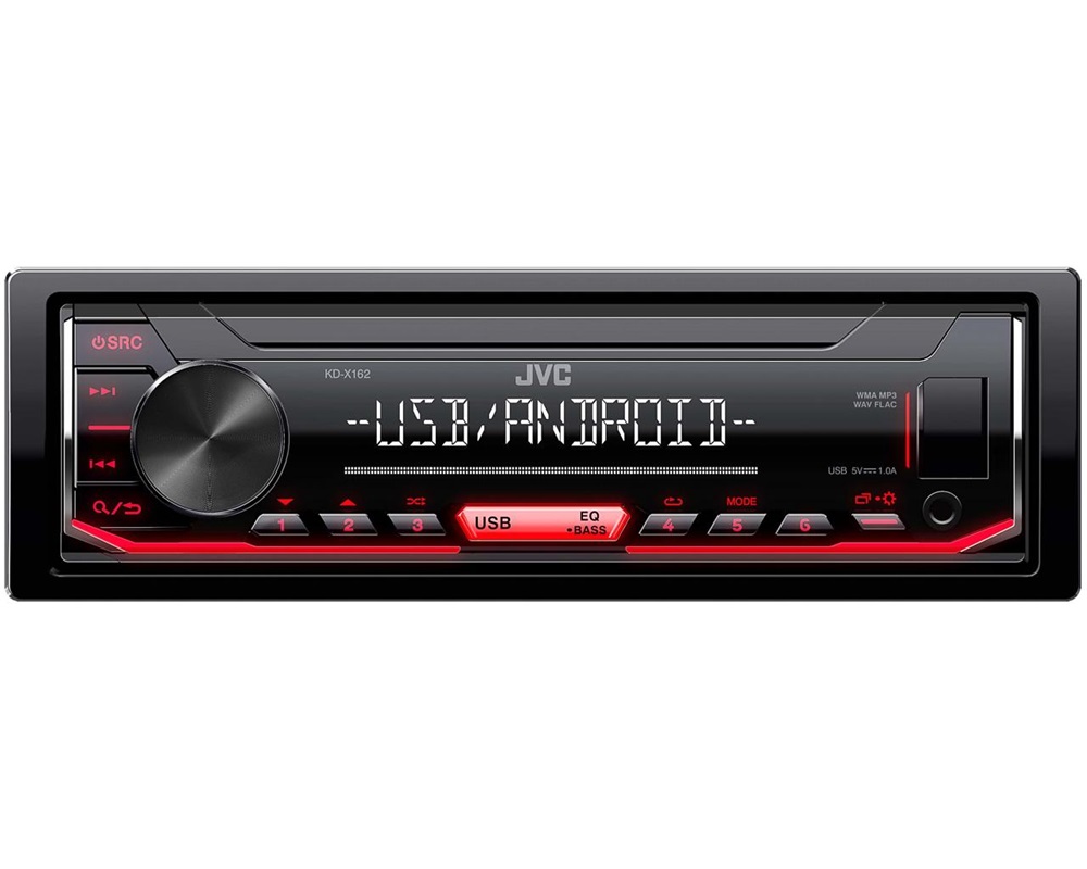 JVC KD-X162 AUX/USB mechanika nélküli autóhifi fejegység