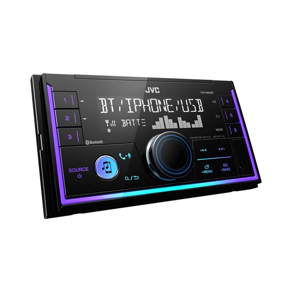 JVC KW-X850BT 2DIN Bluetooth/USB/AUX mechanika nélküli autóhifi fejegység (Újszerű)
