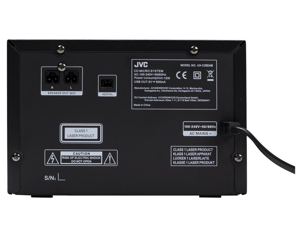 JVC UX-C25DAB fekete mikro hifi