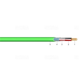 J-Y(ST)Y EIB KNX 300V 2x2x0,8 mm2 - PVC szig., tömör réz erű, árnyékolt telekom.kábel