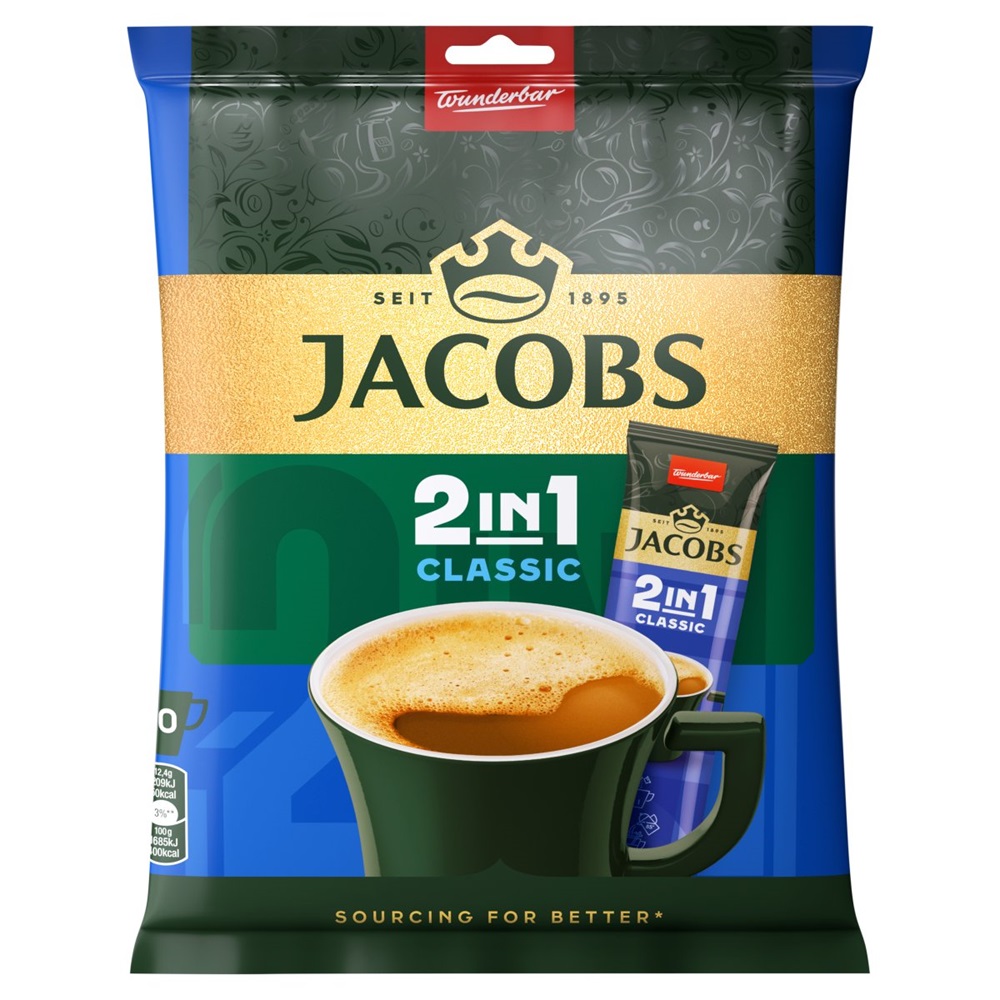 Jacobs 2in1 10x12,4g instant kávékeverék csomag