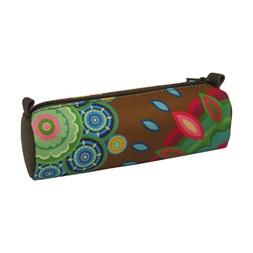 John Gabriel szövet-bőr henger mintás C tolltartó