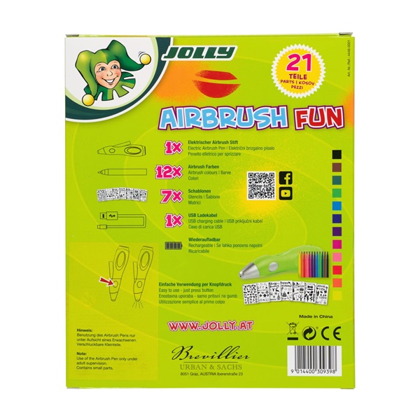 Jolly Airbrush Fun 12 patronos airbrush készlet