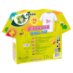 Jolly Airbrush Textile 12 darabos kétvégű színes textilmarker készlet