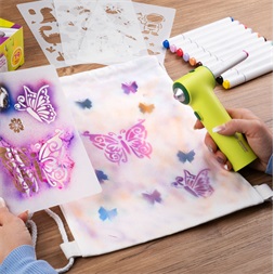 Jolly Airbrush Textile 12 darabos kétvégű színes textilmarker készlet