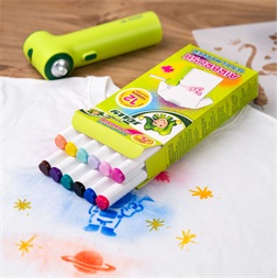 Jolly Airbrush Textile 12 darabos kétvégű színes textilmarker utántöltő készlet