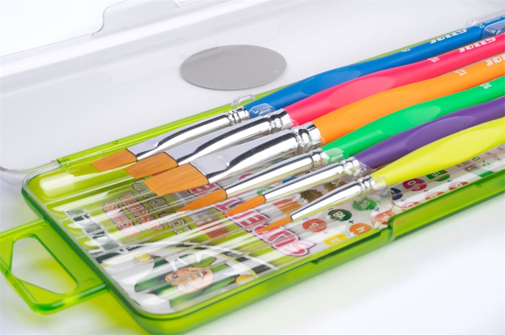 Jolly Neon 6 darabos ergonómikus fogós ecsetkészlet