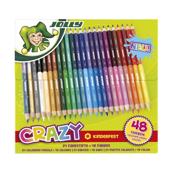 Jolly Superstick Crazy 24 db/48 szín kétvégű színesceruza készlet