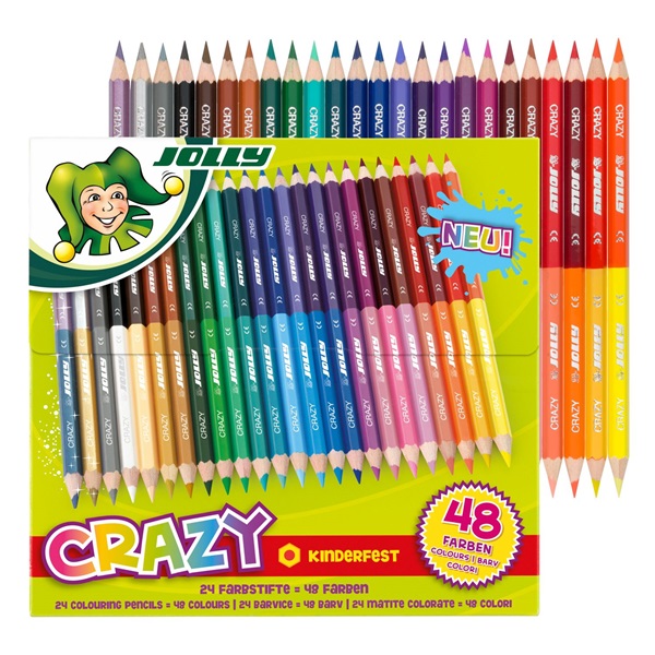 Jolly Superstick Crazy 24 db/48 szín kétvégű színesceruza készlet