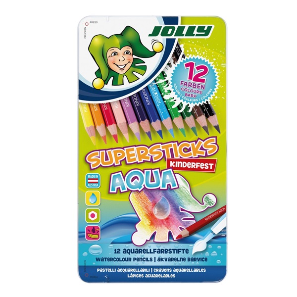 Jolly Superstick Kinderfest Aqua 12 darabos színesceruza készlet