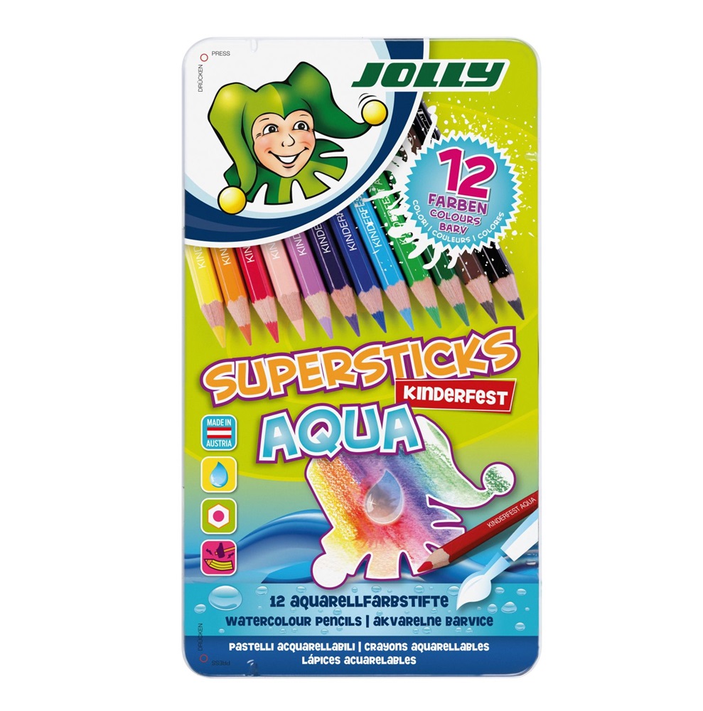 Jolly Superstick Kinderfest Aqua 12 darabos színesceruza készlet