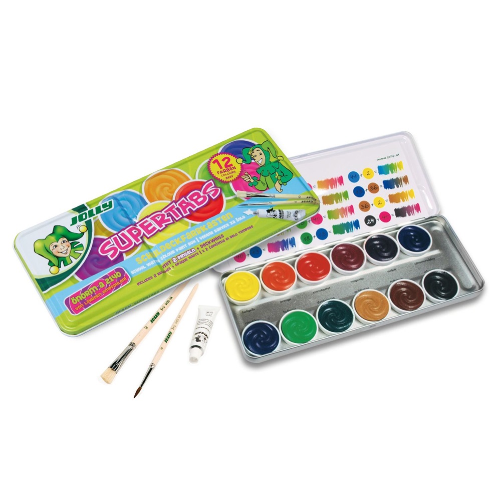 Jolly Supertabs 12 darabos vízfesték készlet