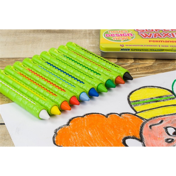 Jolly Superwaxies Classic 10 darabos zsírkréta készlet