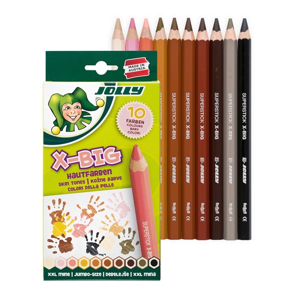 Jolly X-Big Skin Tones extra vastag 10 darabos színesceruza készlet